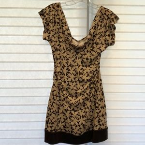 Diane vonFurstenberg mini asymmetrical 100% silk